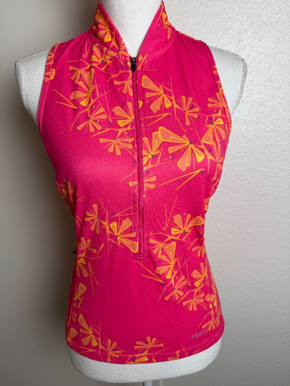Terry Bicycles BikeTop Sleeveless Jersey Coral Floral Size M